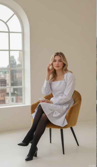 Bellanoon Stripe Bow Dress - Image 5